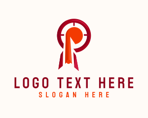 Business Target Letter P logo design