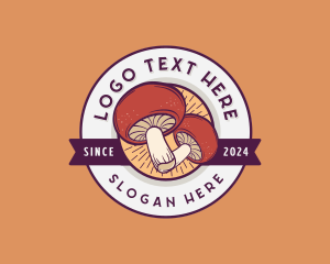 Retro Mushroom Fungi Logo