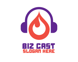 Music Album - Fire DJ Audio logo design