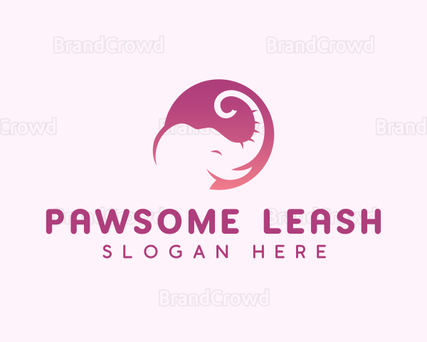 Cute Elephant Trunk Logo