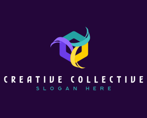 Create Cube Hexagon logo design