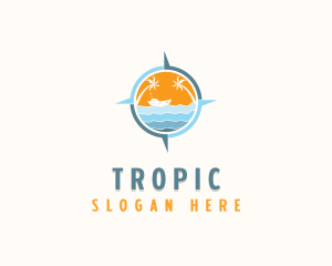 Tropical Vacation Destination logo design