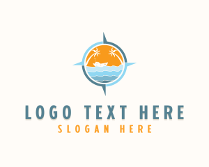 Tropical Vacation Destination Logo