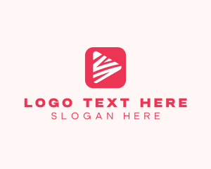 Blogger - Red Video App logo design