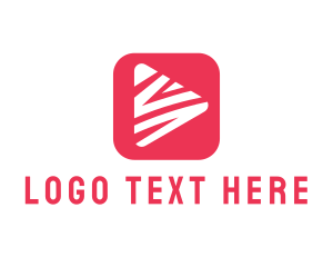 Video - Red Video App logo design