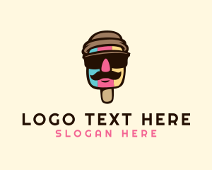 Ice Cream - Popsicle Beanie Man logo design