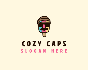 Popsicle Beanie Man logo design