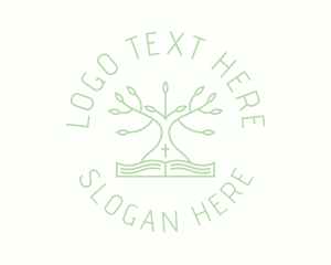 Gospel - Bible Religion Tree logo design