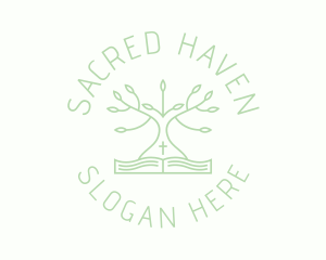 Convent - Bible Religion Tree logo design