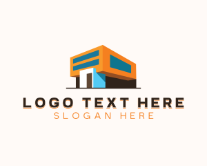 Logistic Hub - Real Estate House Architect logo design