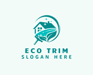 Eco Clean Squeegee House logo design