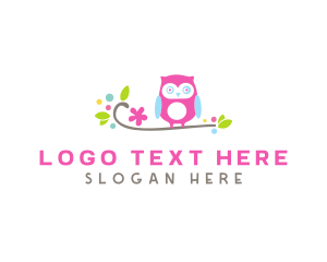 Newborn - Owl Bird Nursery logo design
