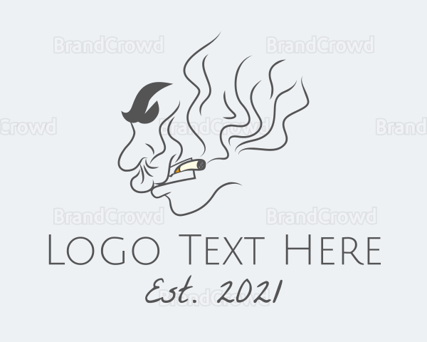 Mad Man Smoking Logo