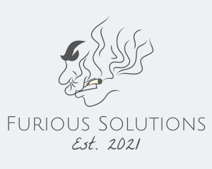 Mad Man Smoking  logo design