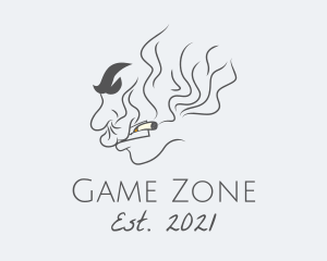 Vape Shop - Mad Man Smoking logo design