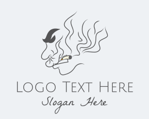 Mad Man Smoking  Logo