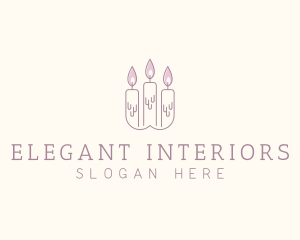 Candlelight Wax Candle logo design