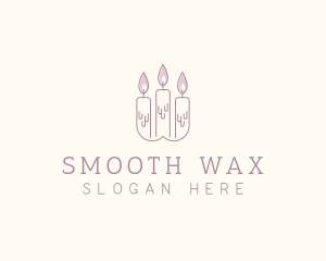 Wax - Candlelight Wax Candle logo design