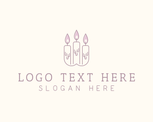 Spa - Candlelight Wax Candle logo design