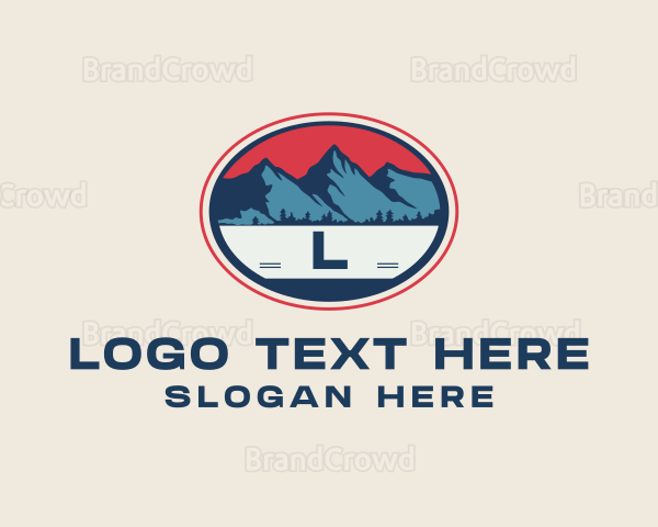 Mountain Peak Hiking Logo