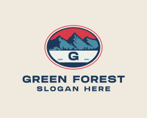 Mountain Forest Hiking logo design