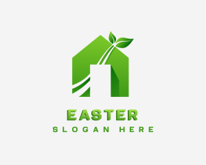 Vegan - Eco Nature Home logo design