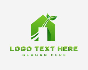 Vegan - Eco Nature Home logo design