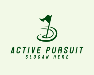 Activity - Golf Sport Flag logo design