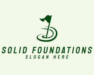 Play - Golf Sport Flag logo design