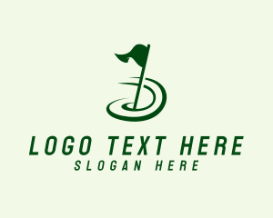 Golf Sport Flag Logo