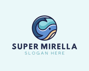 Cute Whale Animal  Logo