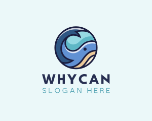 Cute Whale Animal  Logo