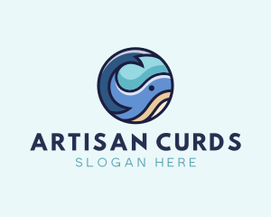 Cute Whale Animal  logo design