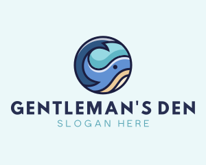 Cute Whale Animal  logo design