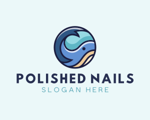 Cute Whale Animal  logo design