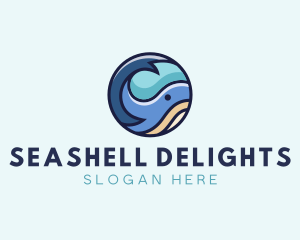 Cute Whale Animal  logo design