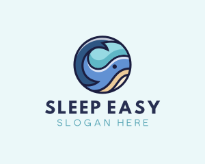 Cute Whale Animal  logo design