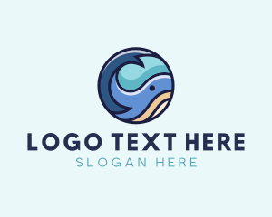 Cute Whale Animal  Logo