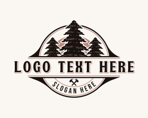 Refurbish - Tree Carpentry Logging logo design