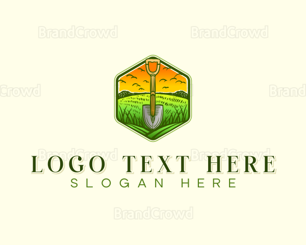 Shovel Lawn Landscaping Logo