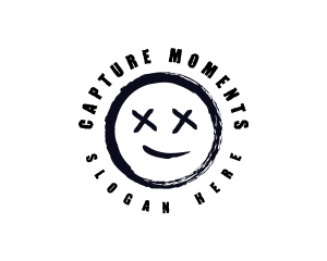 Rapper - Graffiti Smiley Face logo design