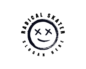 Graffiti Smiley Face logo design