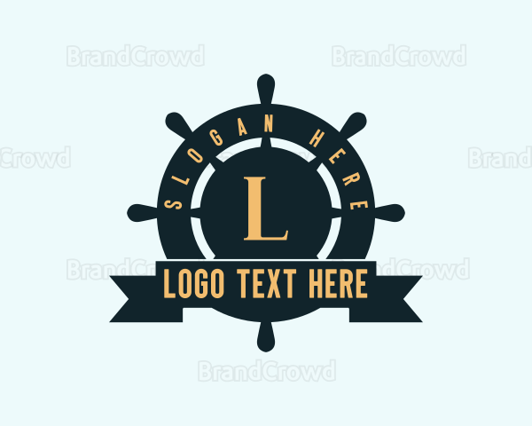 Sailor Wheel Nautical Logo