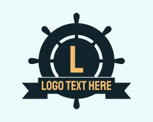 Crew - Sailor Wheel Letter logo design