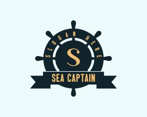 Sailor Wheel Nautical logo design