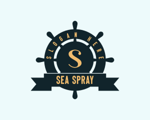 Sailor Wheel Nautical logo design