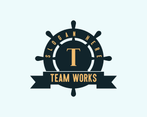 Crew - Sailor Wheel Nautical logo design