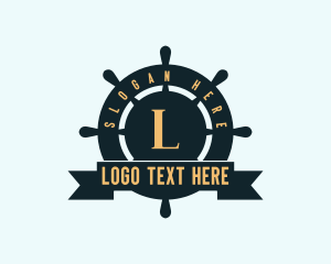 Sailor Wheel Nautical Logo