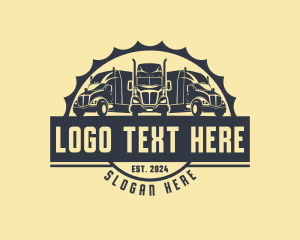 Haulage - Freight Transportation Truck logo design