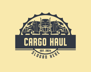 Freight Transportation Truck logo design